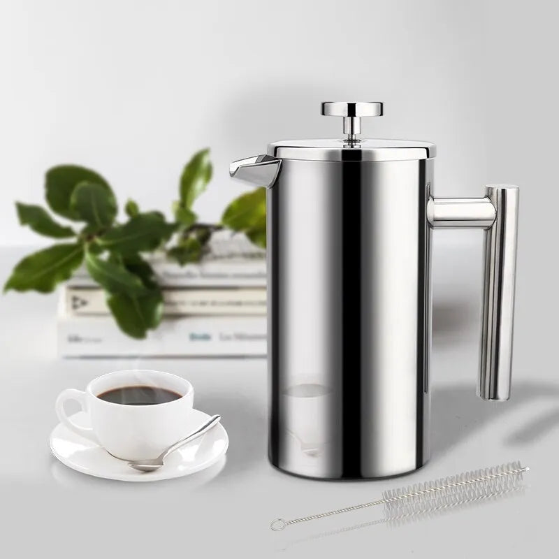 Double Strainer Coffee Pot